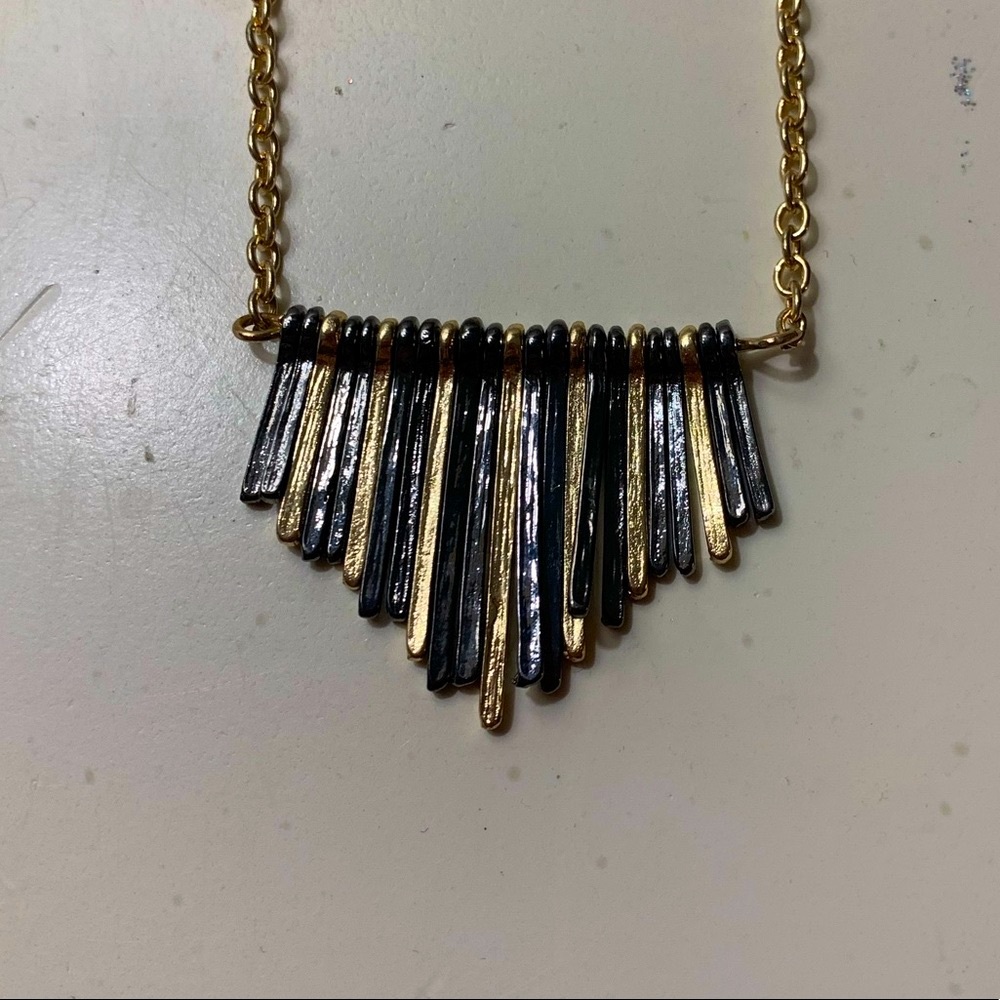 gold and silver necklace